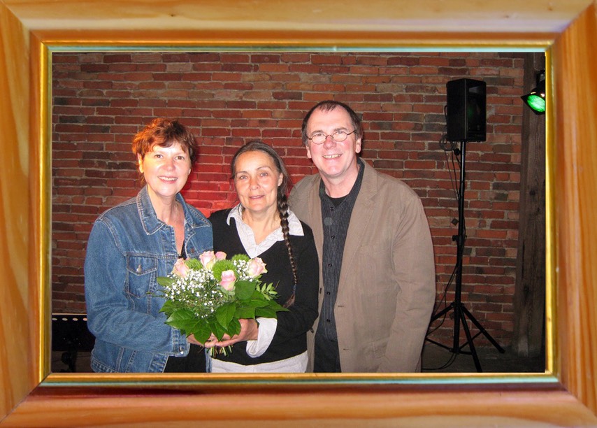 Gaby, Heidi & Ingo in Breustian nach dem Konzert bei der Tierhilfe Wendland e.V.